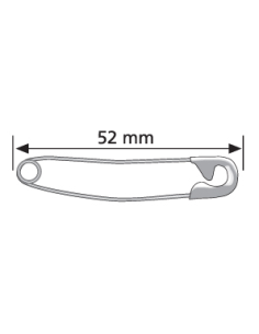 Imperdible curvados 52 mm, 15 u