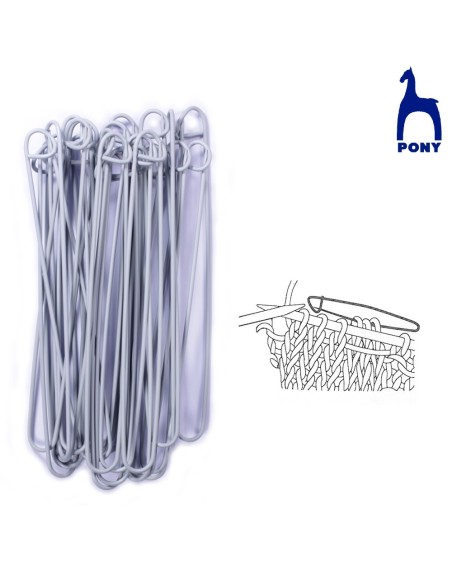Imperdible guardapuntos aluminio Pony, 10 u