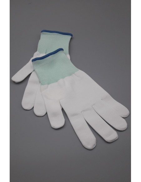Guante poliéster blanco, 10 pares