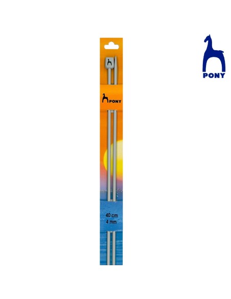 Aguja tricotar Pony 40 cm, par