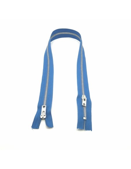 Cremallera cerrada metal malla 5 mm buzo con doble cursor