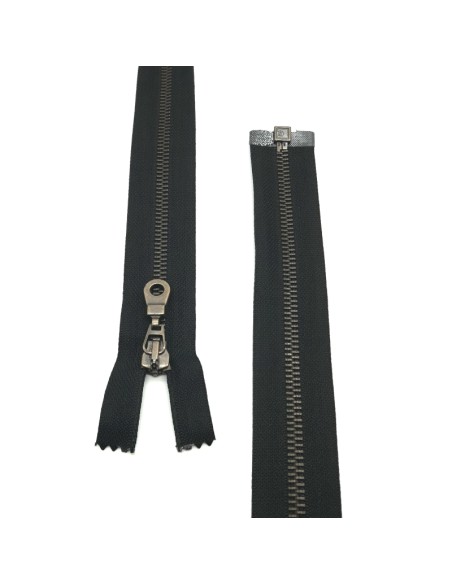 Cremallera separador metal malla 5 mm acabado envejecido