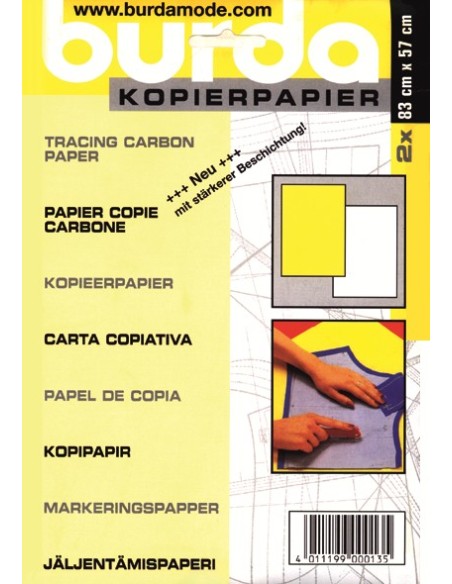 Papel copiador Burda, 2 hojas