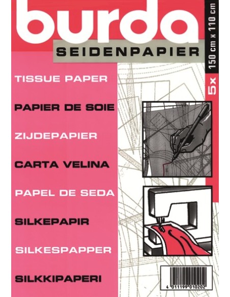 Papel seda Burda 110 x 150 cm, 5 hojas