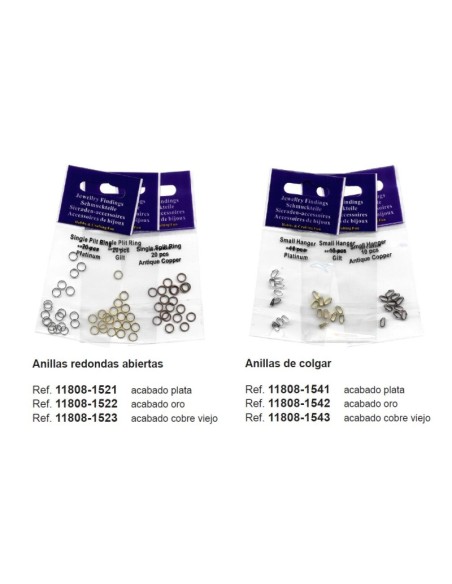 Anillas redondas y colgar 11808, blister