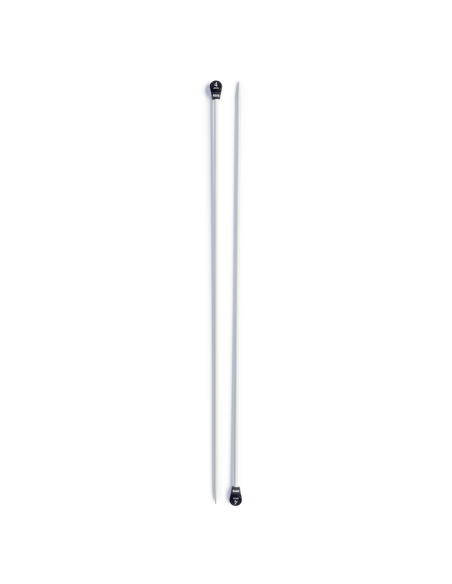 Aguja tricotar plata Prym 40 cm, par