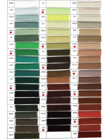 Cremallera cerrada nylon malla 2 mm