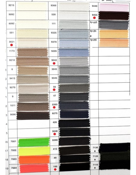 Cremallera separador nylon malla 6 mm