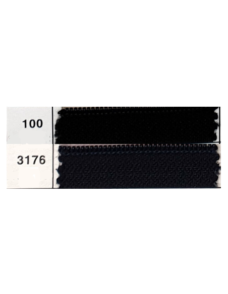 Cremallera cerrada nylon malla 2 mm sin etiqueta a granel
