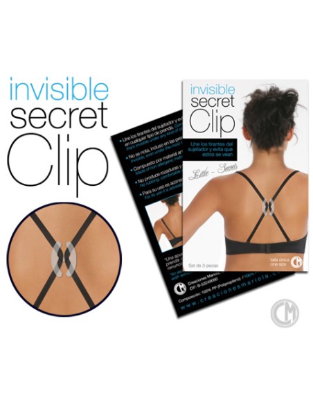 Clip invisible plástico 244, 3 u