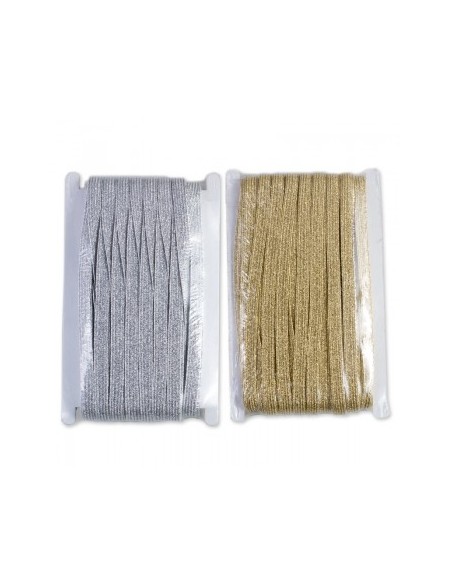 Goma plana lurex metalizada 2301, 25 m