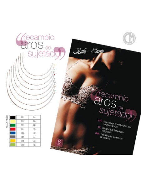 Aros sujetador metal 113, 6 pares