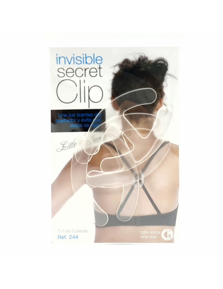 Clip invisible plástico 244, 3 u