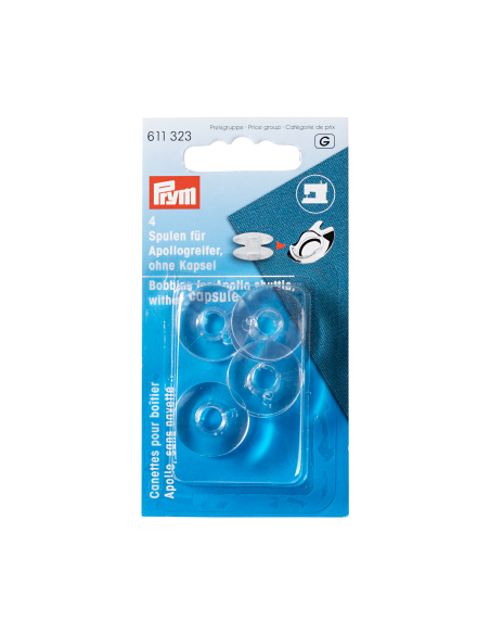 Canilla máquina plástico Prym 611323, blíster de 4 u