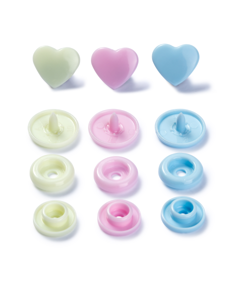 Broche snaps corazón Prym 393030, blíster 30 u