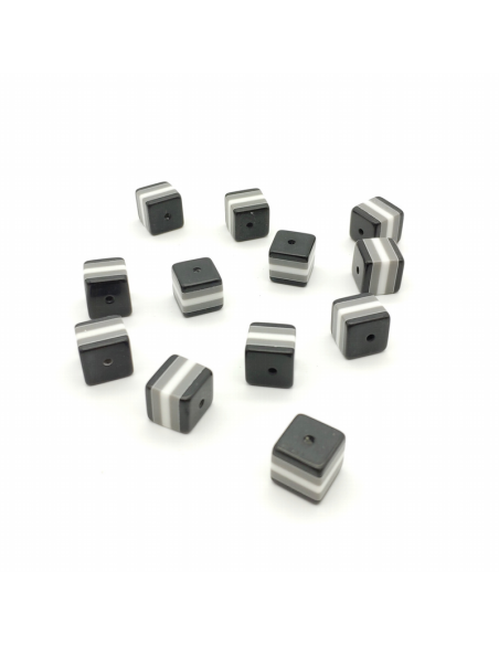 Dado negro-gris-blanco 11x11 mm 679054 Gutermann, 12 u