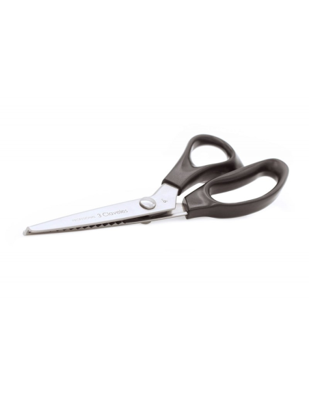 Tijera zig-zag inox mango nylon 9" 3 Claveles (art. 0125)