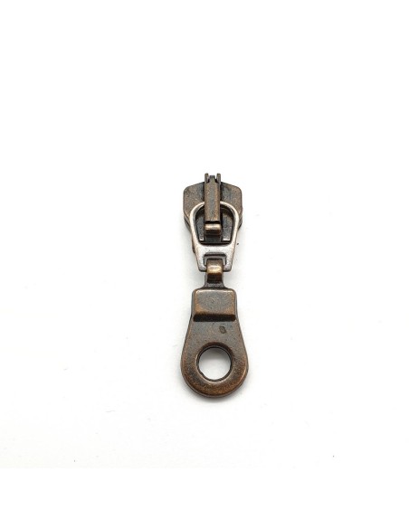 Cursor cremallera latón envejecido 152 malla 5 mm, 10 u