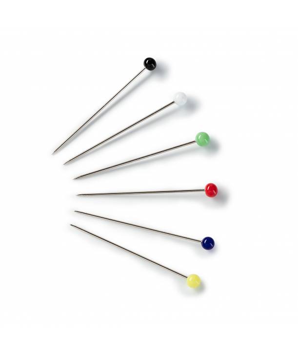 ASTER 100 alfileres de colores con cabeza, 55 mm, agujas de cabeza