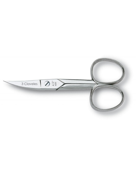 Tijera uñas curva 4" 3 Claveles (art. 2015)