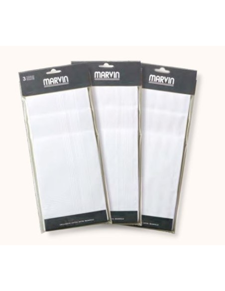 Pañuelo Colombo Marvin (111-52 P L3) 43x43 cm bco, 3 u
